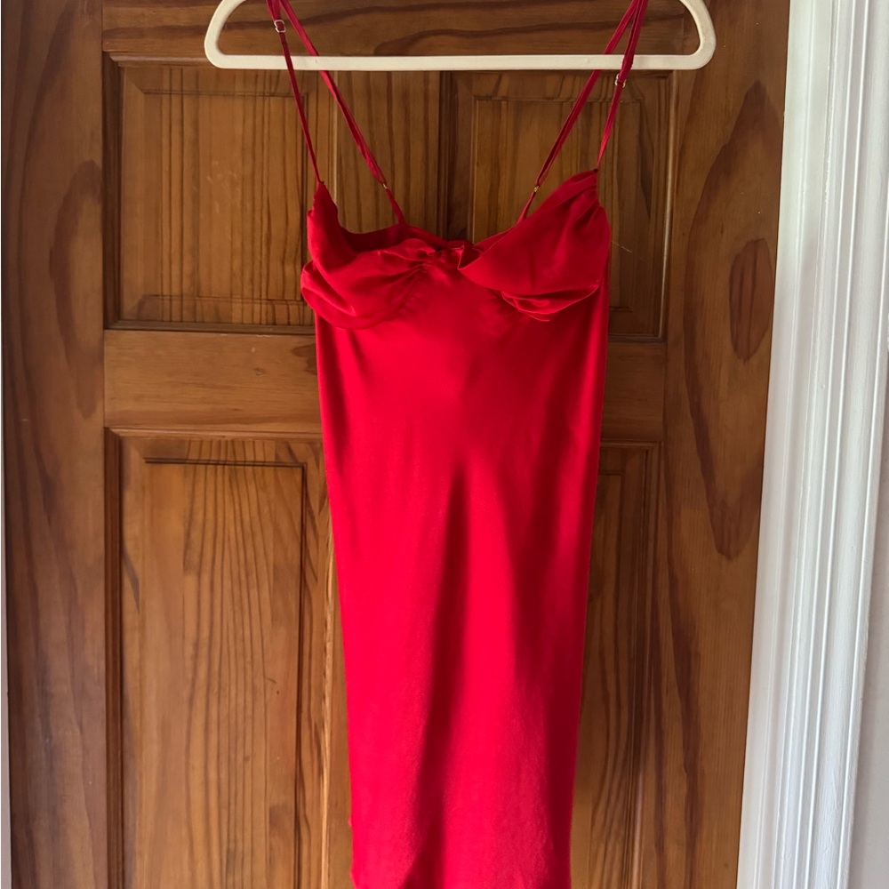 Red Spaghetti Strap Dress